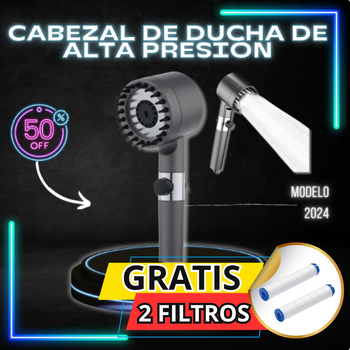 Pressure PRO™- Cabezal de Ducha 5 en 1 Alta Presión + 2 FILTROS GRATIS🎁